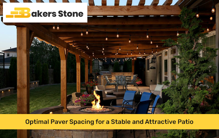 Beautifully designed patio with well-spaced pavers