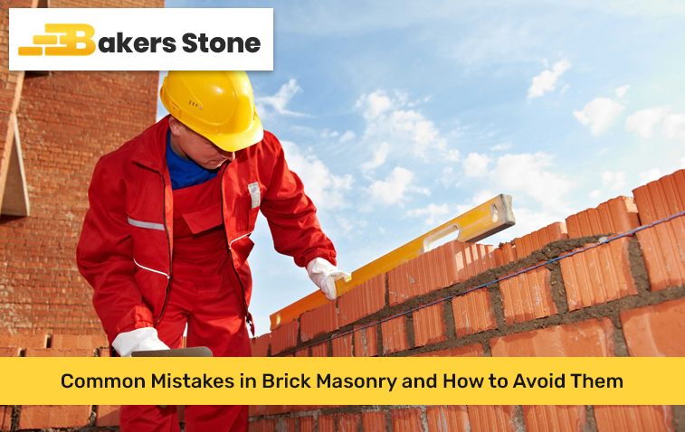 Brick installation process showing precision and alignment